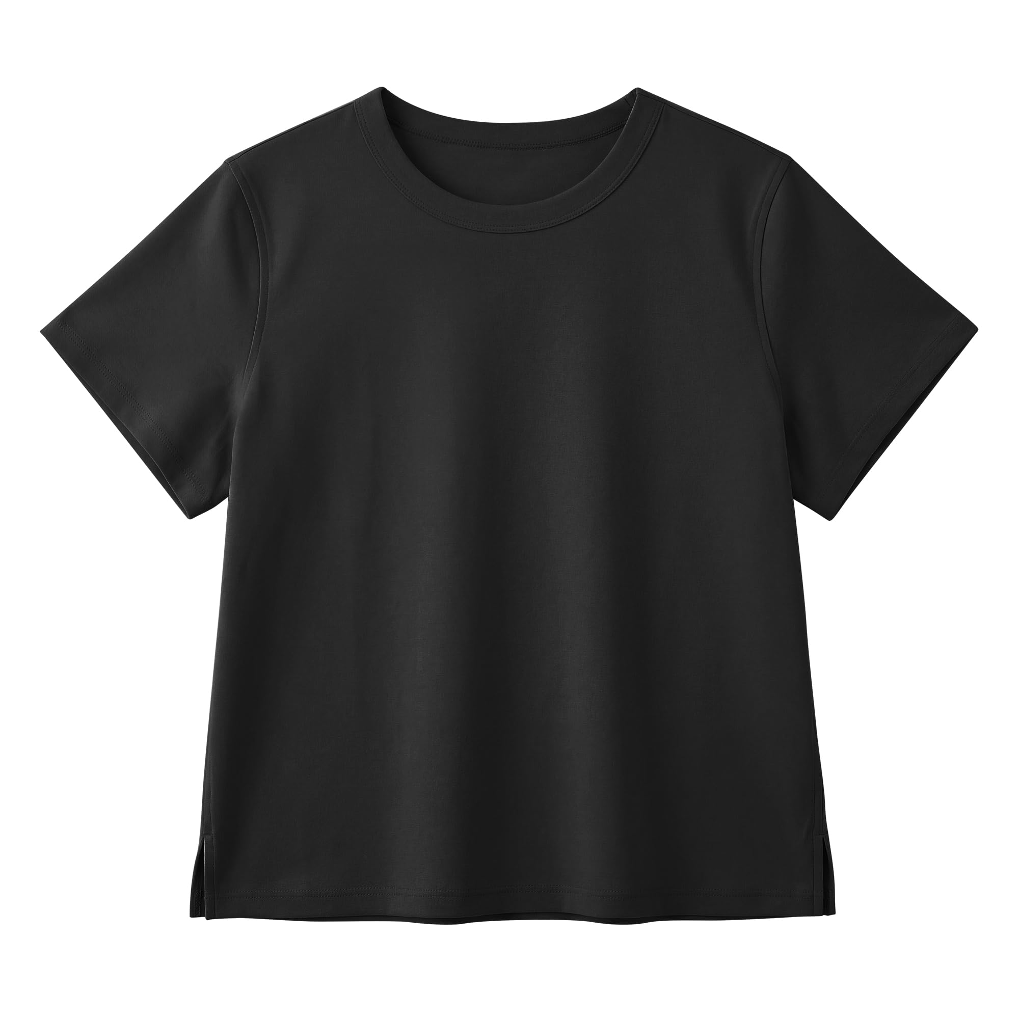 Stelle Women's Cotton T-Shirts Crewneck Short Sleeve Basic Tees Summer Casual Solid Crop Tops