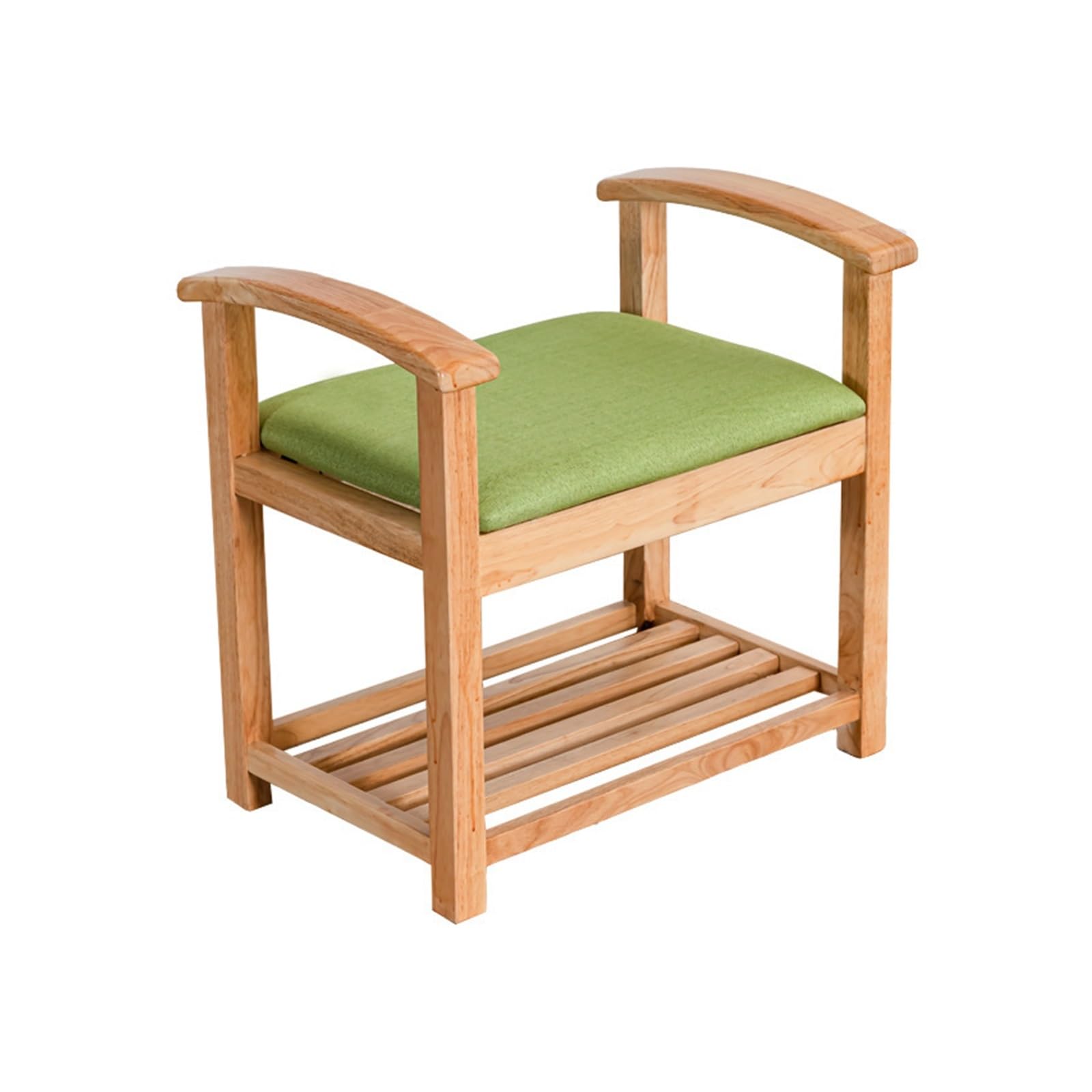 Banc d'entrée en bois massif haut de gamme avec meuble à chaussures intégré