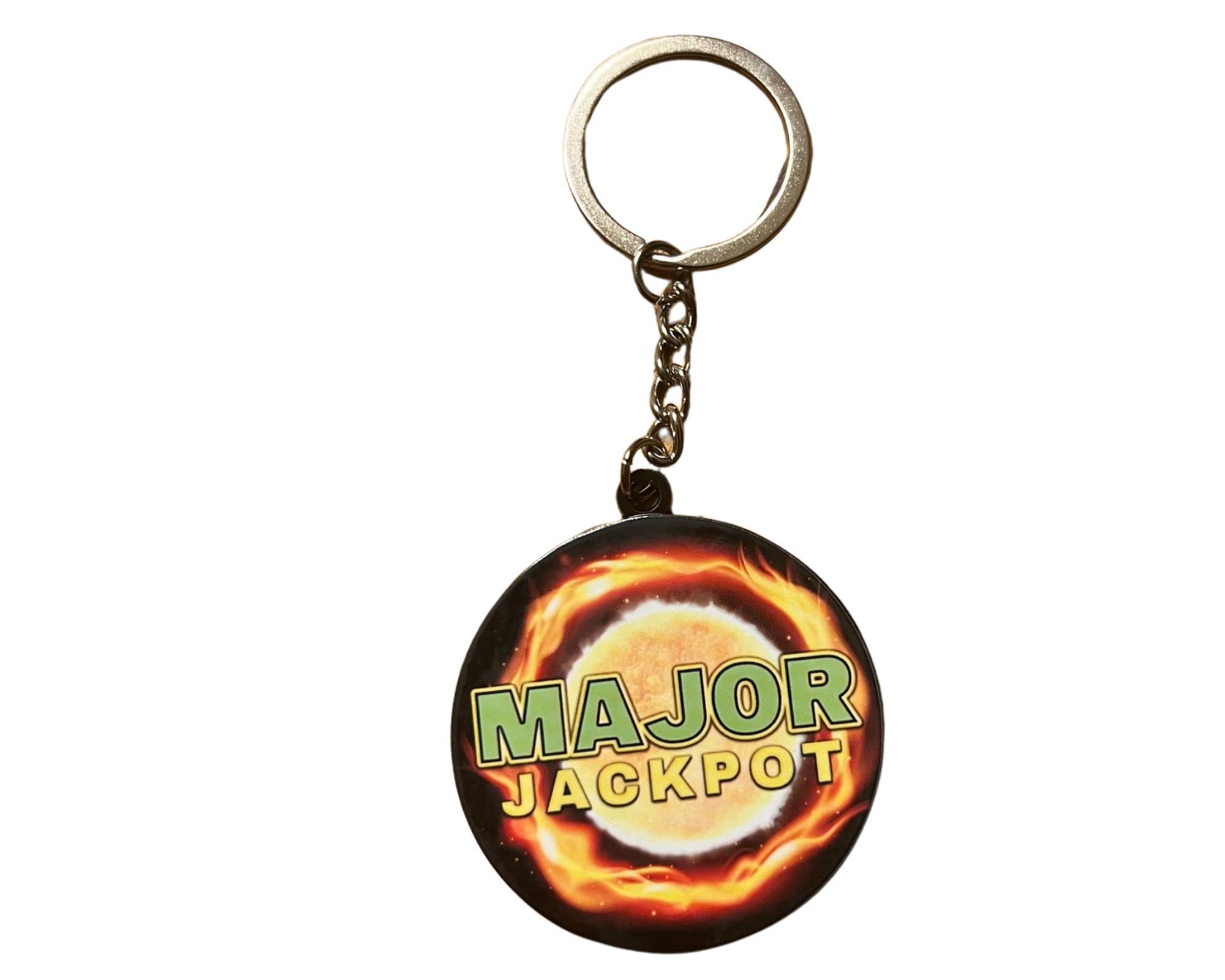 GenericLucky Slot Machine Major Jackpot Keychain Key Ring Fireball Charm Casino Gambling Jackpotsonline