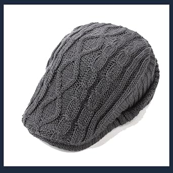 Rubyn - Textured Knit Flat Cap