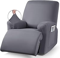 Vista 32 de TAOCOCO Fundas para Sillas Reclinables Elásticas Fundas para Sillas Reclinables, Funda de Silla Reclinable de Poliéster con Brazos de 3 Piezas