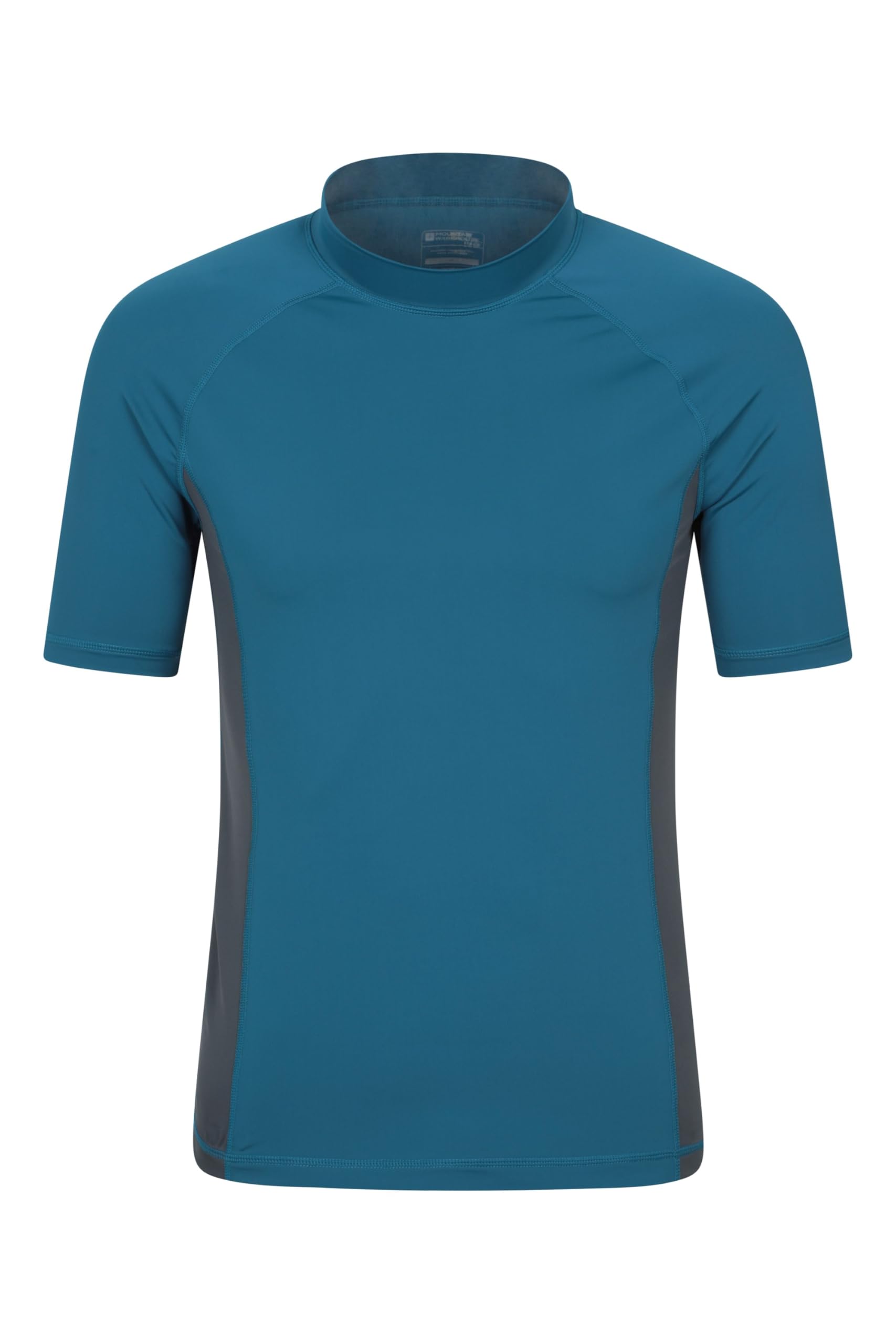 Mountain Warehouse Mens UV Rash Vest - Lightweight, Quick Drying & Stretchy T-Shirt with UPF 50+ & Flat Seams - for Spring Summer, Beach, Swimming, Water Sports Petrol XS