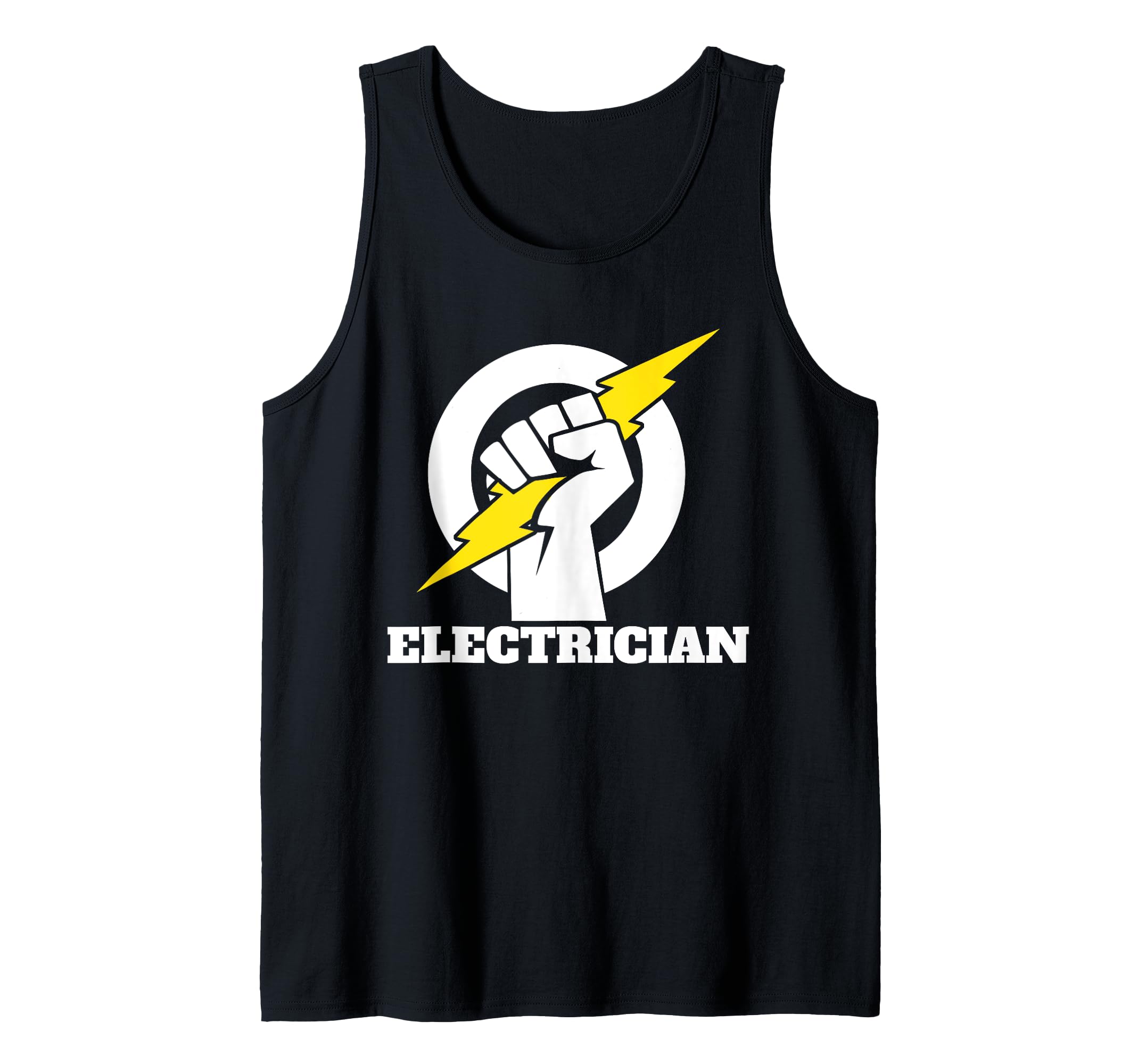 Electrician lightning bolt hand Electrician lightning hand Tank Top, Black, S