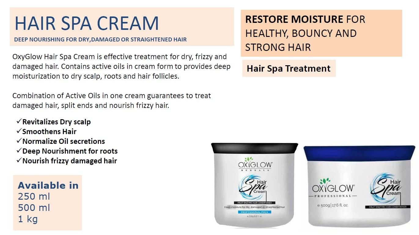 OXYGLOW Hair Spa Cream Dry For Dry Hair Treatment For Dry And Frizzy Hair Nourishing Cream Bath (500) gm - Image 8 thumbnail