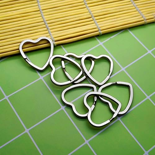 Miniatura 6 de 30 llaveros divididos en forma de corazón, llaveros de metal para manualidades para la organización del hogar, oficina, proyectos de artes y