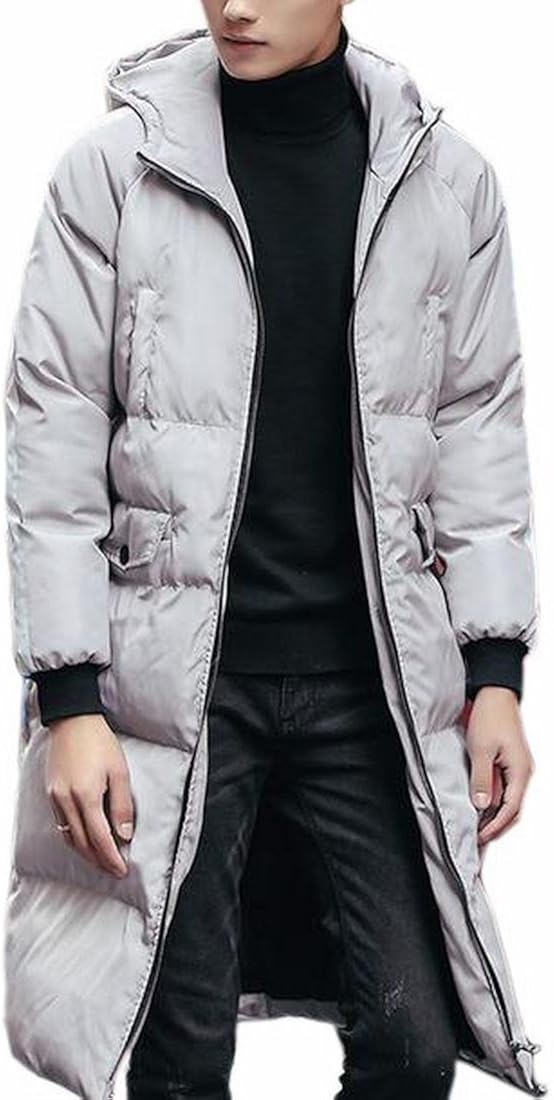mens knee length down coat