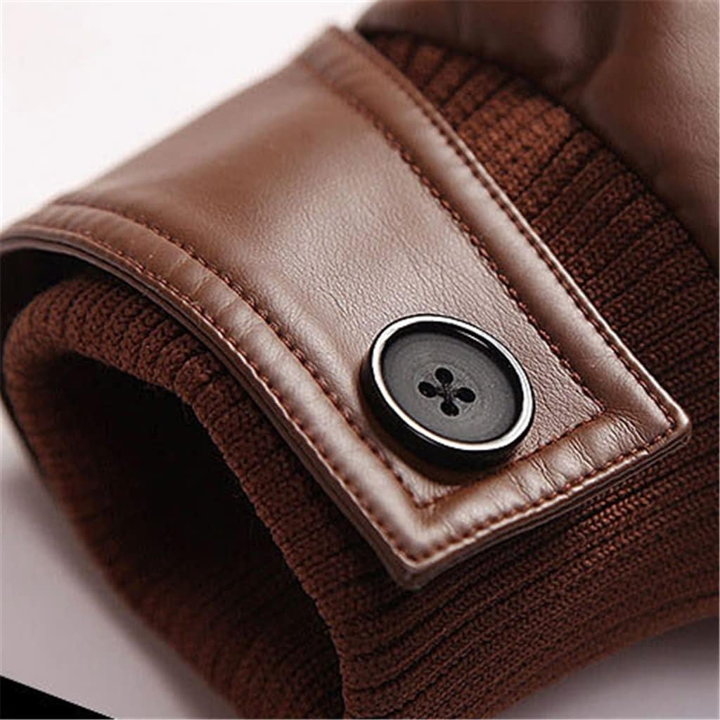 Amazon.co.jp: JJZXD ファッション春男性レザージャケットメンズスタンドカラーコートレザーバイカージャケット (Color : Brown, Size : XXXL code) : ファッション
