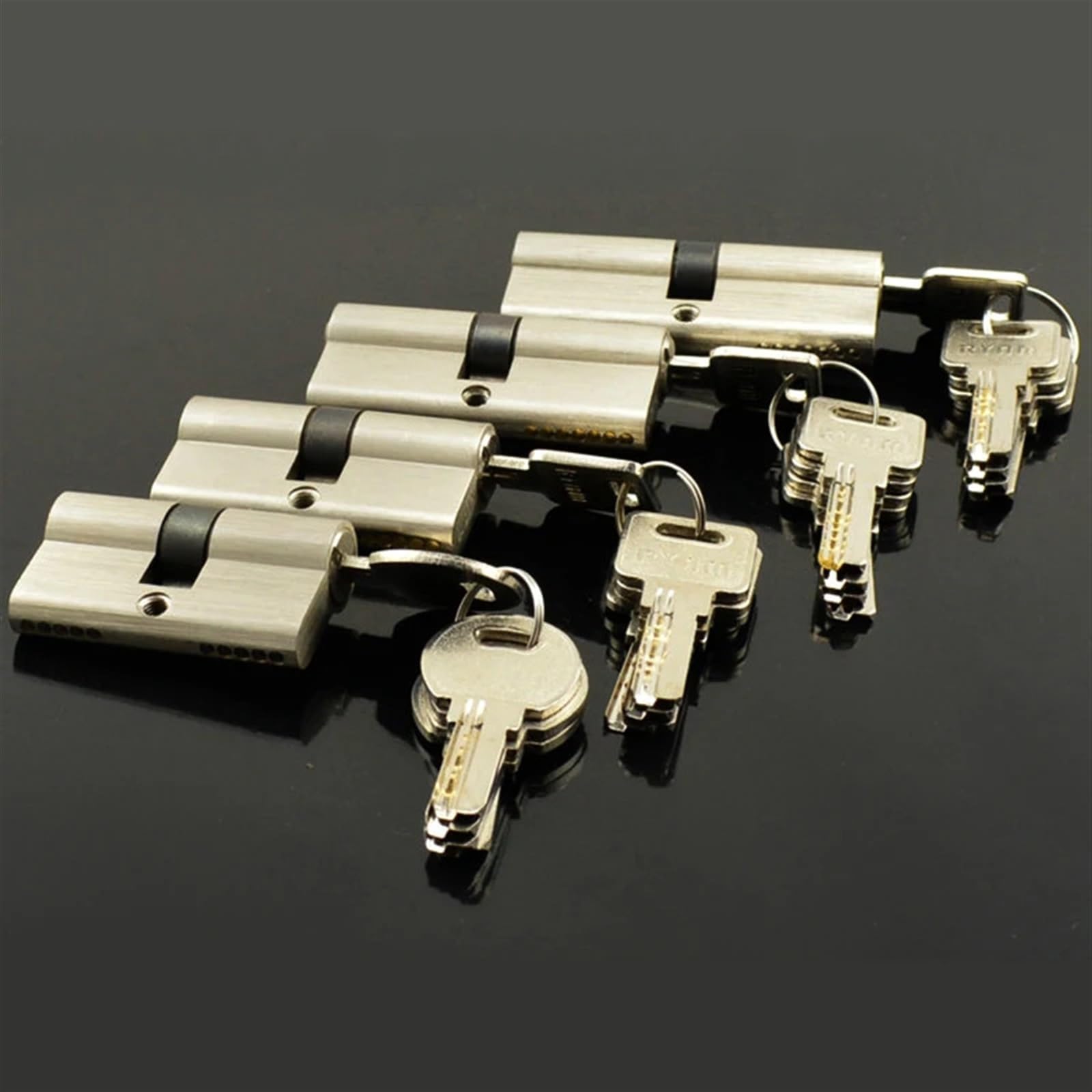 Cylindre de sécurité 55 à 120 mm SLY-65 pour serrure de porte et fenêtre avec clé laiton