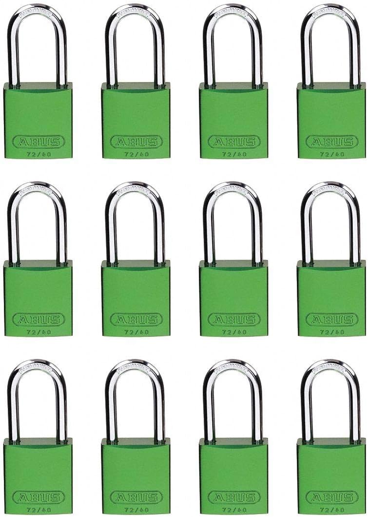 Lockout Padlock, KA, Green, 1/4 in, PK12
