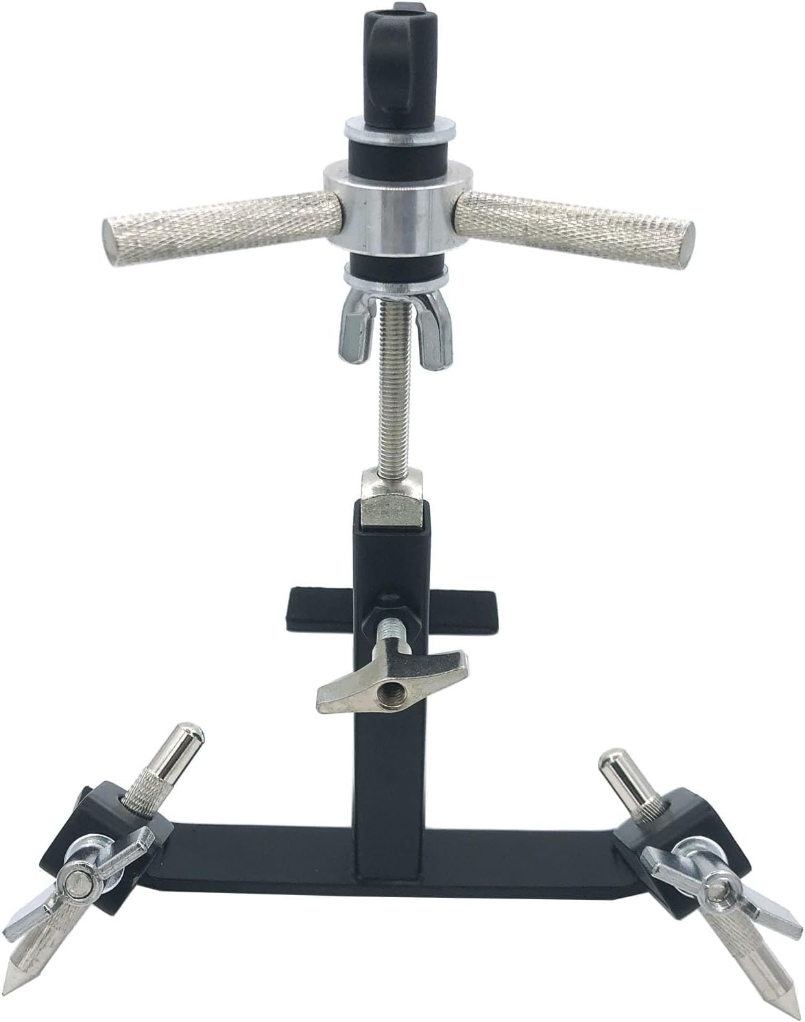 Cowbell Foot Pedal Mounting Bracket 3 Head Mounting Cowbell Pedal Mount Holder for Bass Drum Pedals, Cowbell Clamp Bracket for Electronic Drum Set Percussion Pedal Accessory