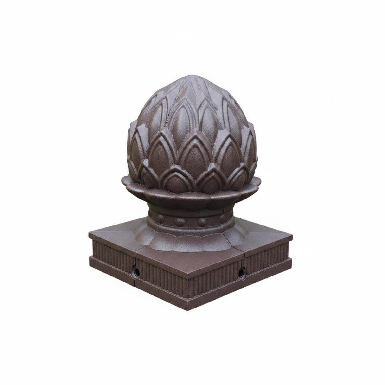 CALANDIS Pillar Cap Aluminum Pillar Cap Low Maintenance Square Pillar Top Cover for Courtyard, Garden Brown Lotus | Landscape & Walkway Lights | Outdoor Lighting | Yard Garden & Outdoor Living-image-13
