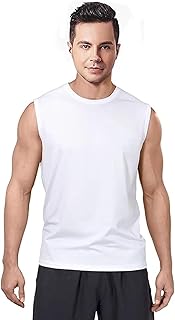 jangoboy Men's Dryfit Active Performance Solid Round Neck Sleeveless Polyester T-Shirt-picture-19