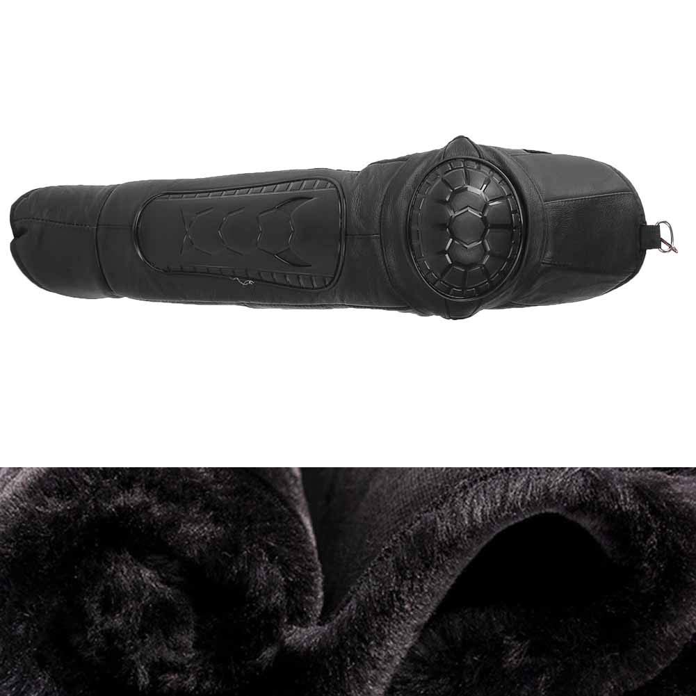 Ginocchiere per moto Resistenza alla caduta Sicurezza calda Allungamento Equipaggiamento da guida imbottito per equitazione invernale Spugna in pelle Lana artificiale in acciaio