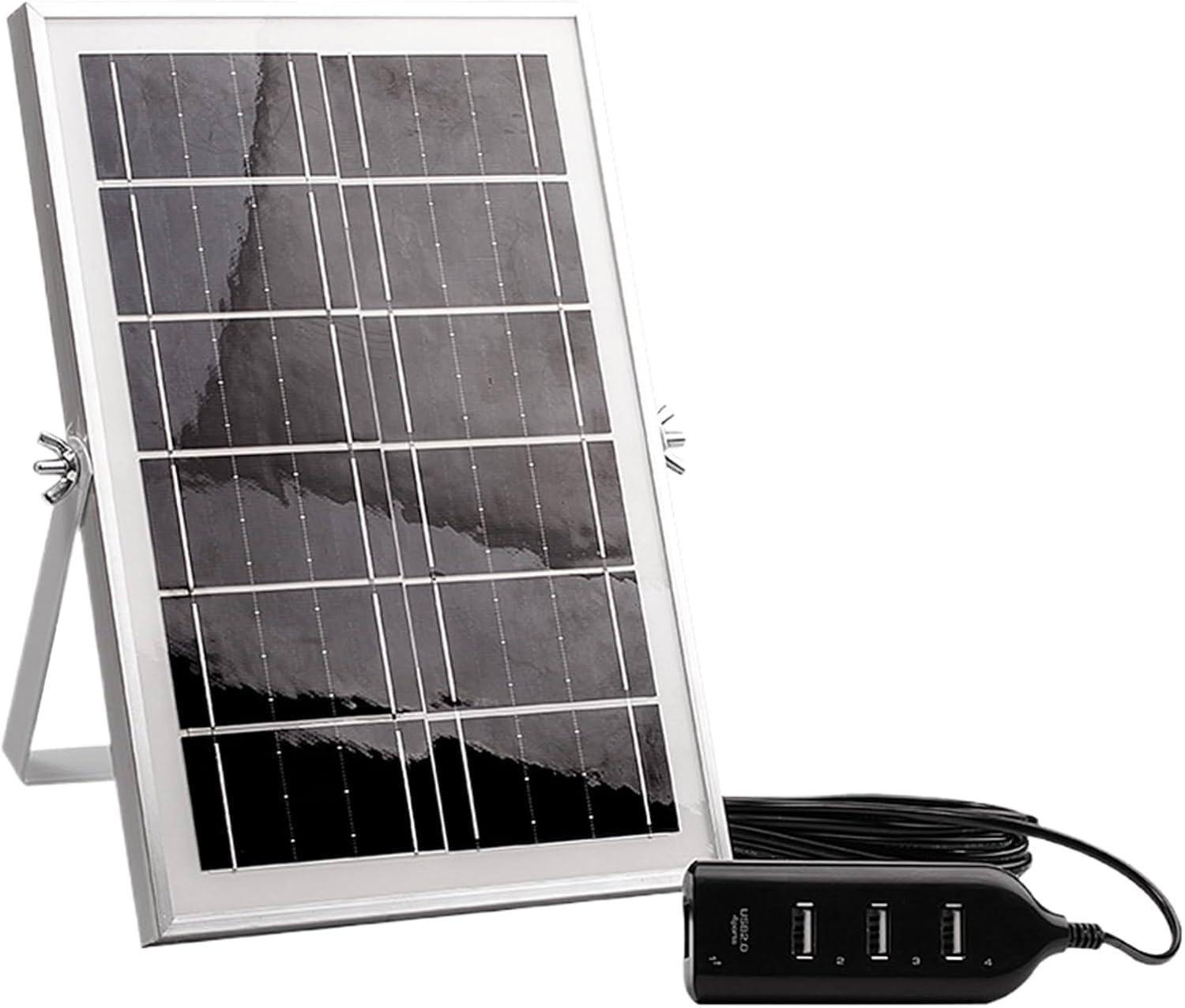 Cargador de panel solar compacto con 4 puertos USB de alta eficiencia energética 8
