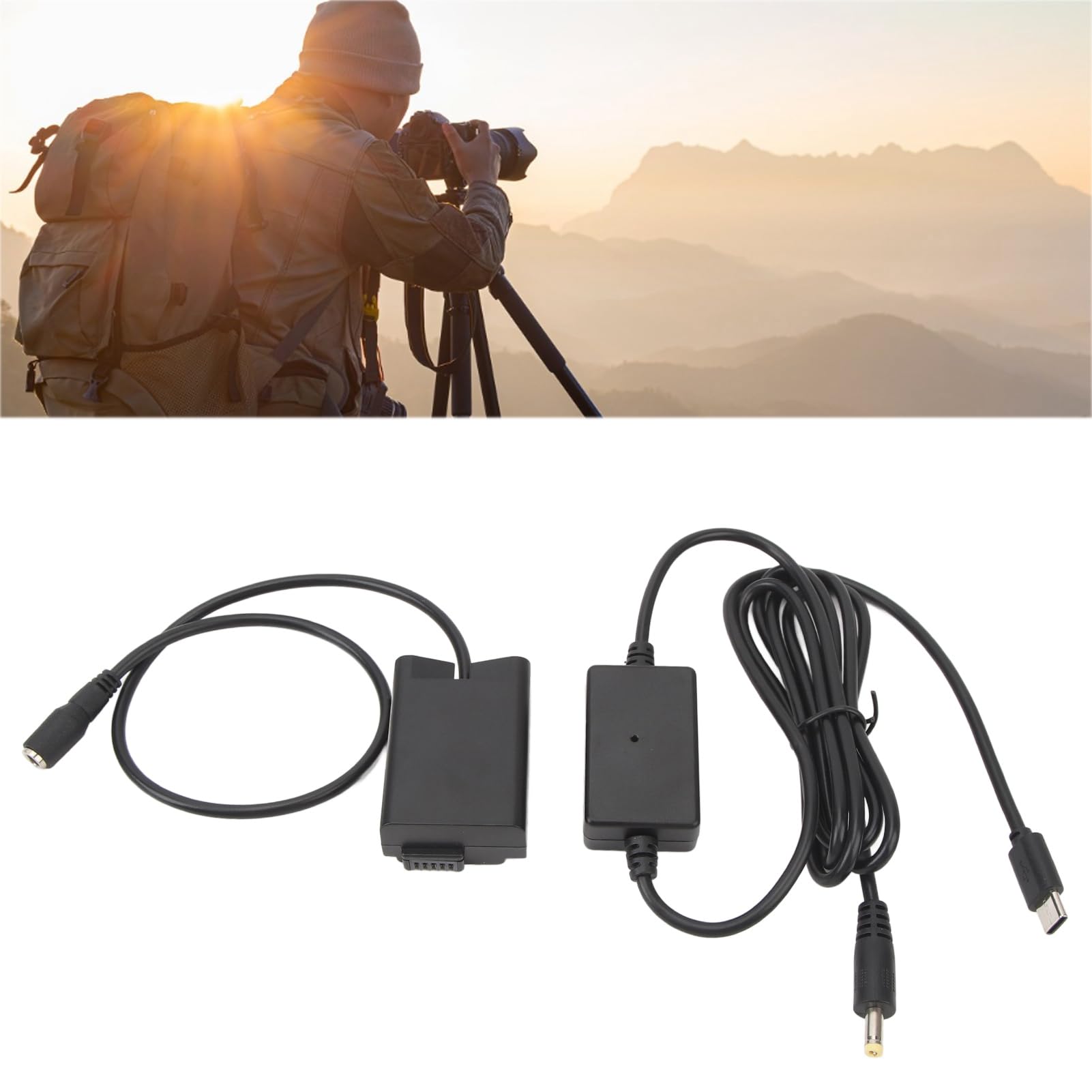 Batteria Fittizia per Fotocamera USB C Alimentazione Esterna Digitale per Z50 ZFC Z30 Smart Chip Tecnologia di Protezione Ambientale per Viaggiatori Materiale ABS e PC