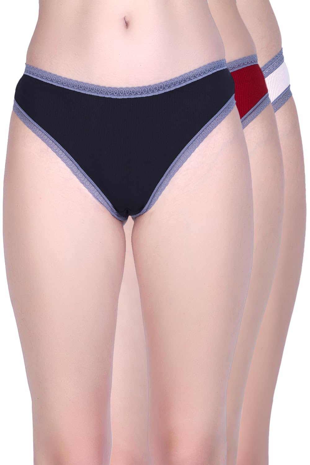 amour secret Women's Low Rise Solid Thong Panties Pack of 3-picture-22