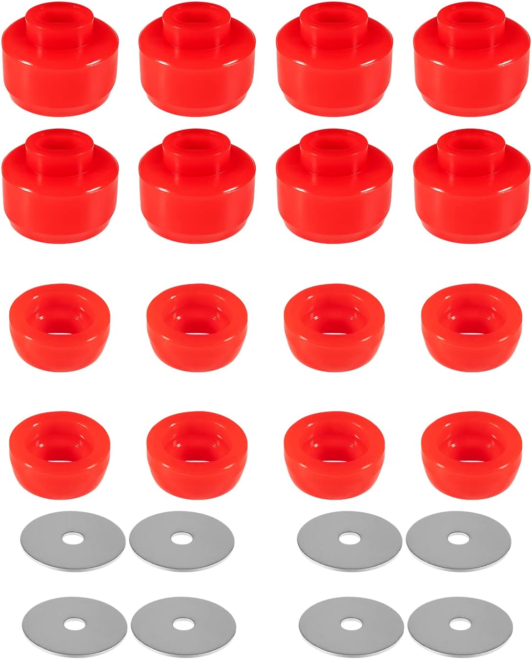 Bonbo 7-141 Body and Cab Mount Bushing Kit for Chevy Silverado & Sierra 1500/2500 2WD/4WD 1999-2014 Polyurethane Body Cab Mounts & Washers (Red)