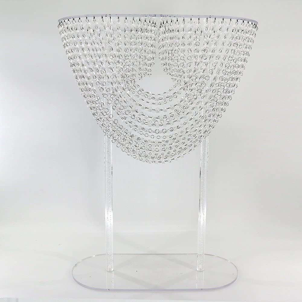 Acrylic Wedding Centerpiece Flower Stand Wedding Pillar Wedding Decorations Party Decorations Event Decor by WEPDIY (T 23.6", Acrylic)