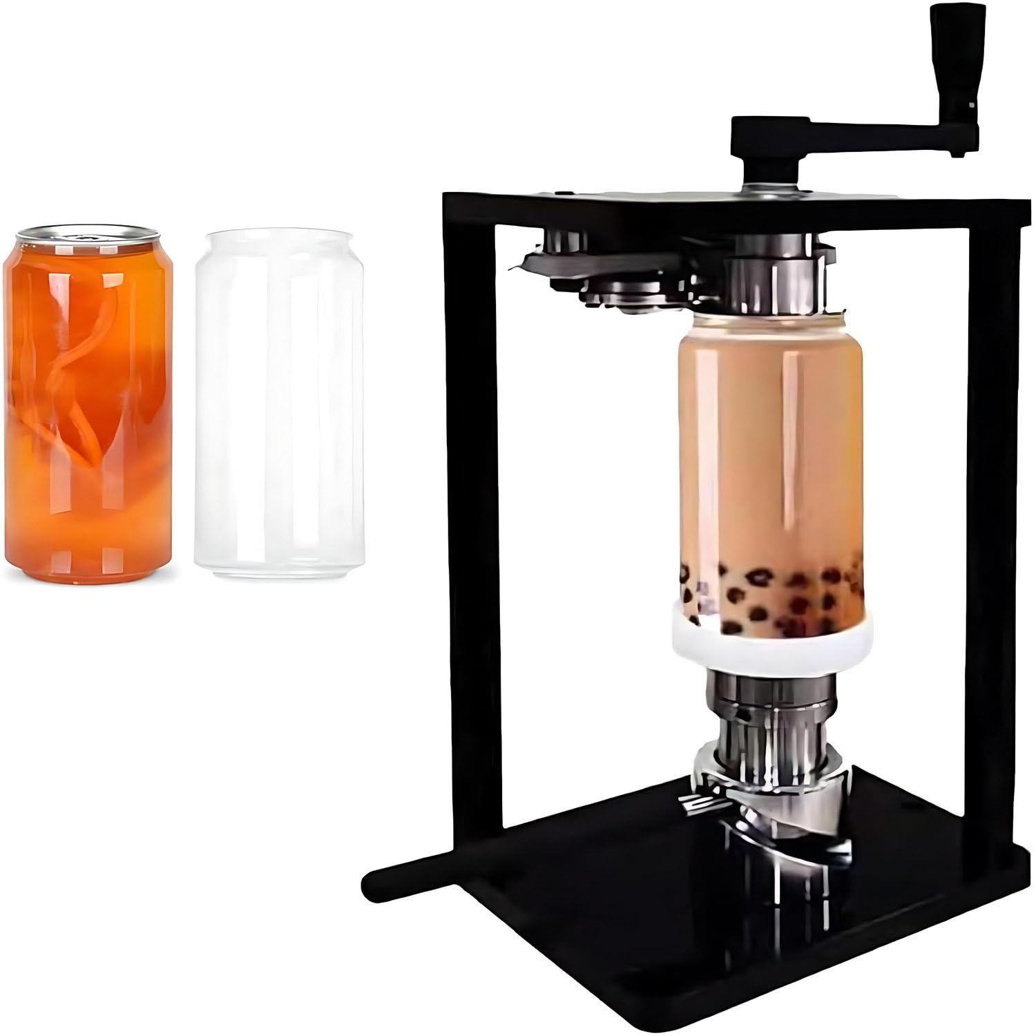 Macchina Sigillatrice Manuale Lattine, Sigillatrice Lattine Soda A Manovella con Base Montaggio A Vite Banco, Macchina Sigillatrice per Lattine, Pressa per Barattoli Strumento Sigillatura