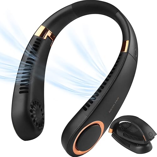 Huwnyzy Ventilador de cuello portátil para regalos de cumpleaños ventilador de batería de 5000 mAh ventiladores de cuello para mujeres ventiladores