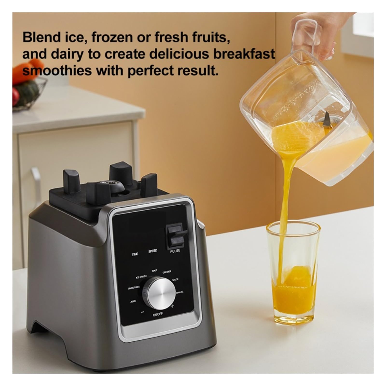 Frullatore Professionale Da 2 Litri - Senza BPA, Programmi Automatici | Mixer, Spremiagrumi E Robot Cucina For Frullati, Frutta Ghiaccio Potente Lavorazione Sforzo Ingredienti