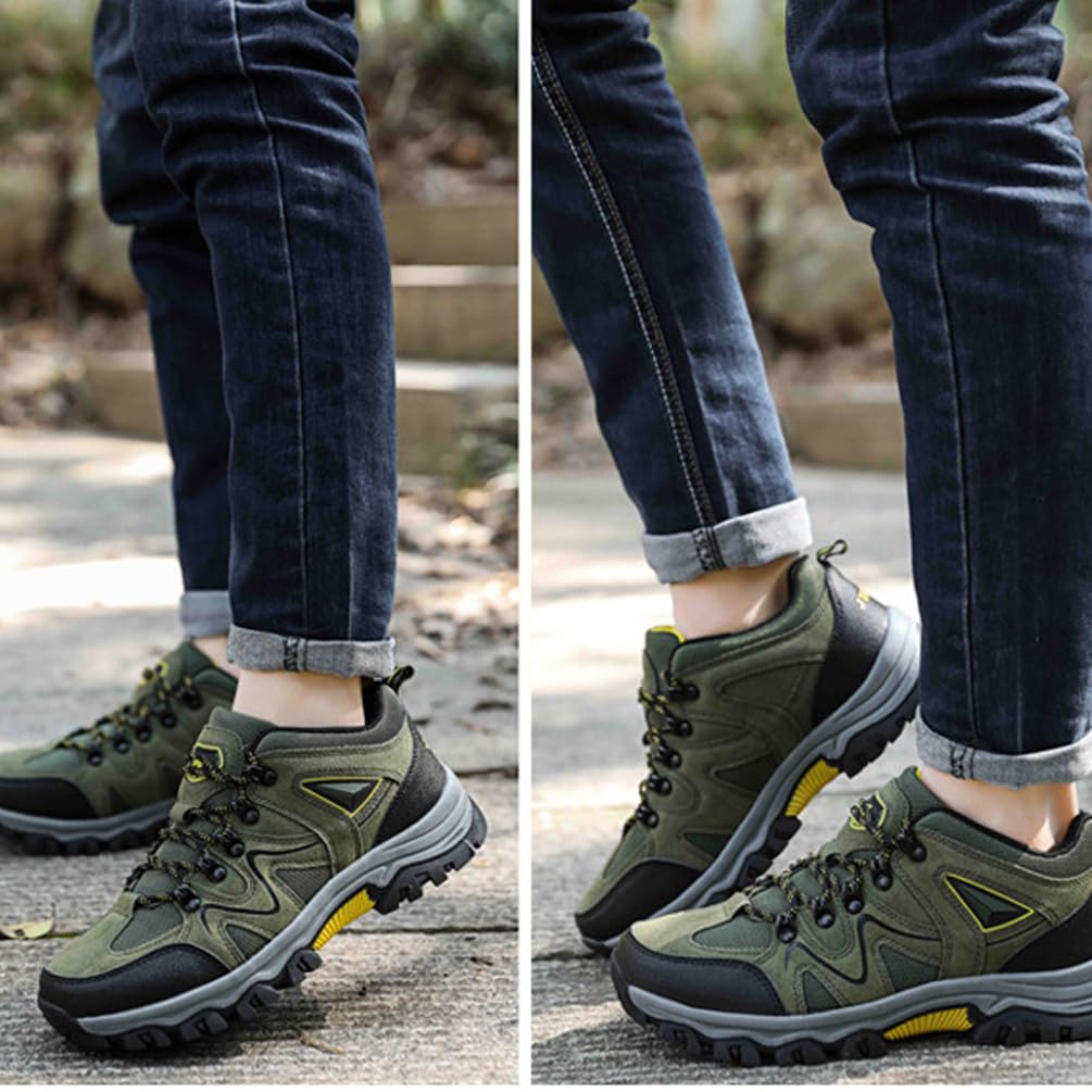 Chaussures de Randonnée Escalade pour Homme Femme Chaussures de Randonnée en Plein Air Imperméable Antidérapant Bottes de Trekking Promenades Voyages Sneakers (Wan-D19, 44EU)
