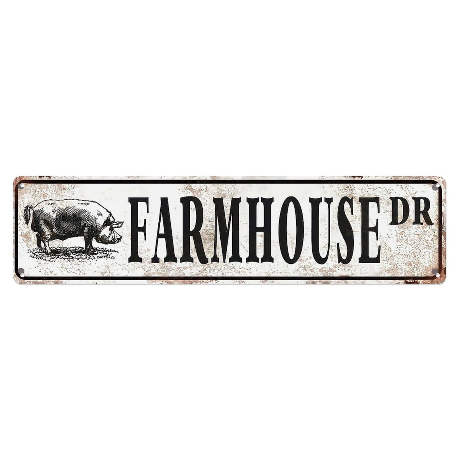 Farmhouse Pig Sign Pattern Metal Tin Sign Plaque