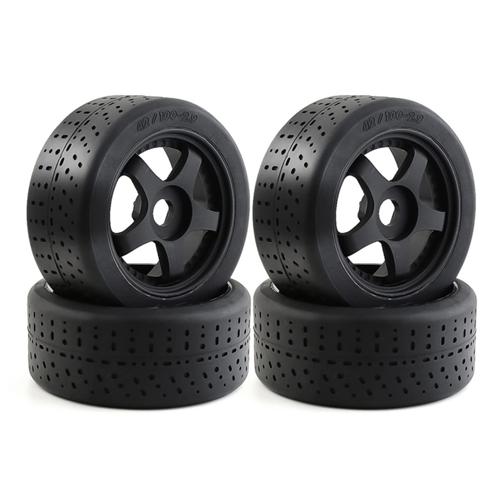 XHSESA 4PCS RC Wheel Tires,Plastic Assembled RC Tires 100x42mm Suitable for ARA109011/ARA109001/ARRMA1/7 Infraction ARA 55006 Model Car
