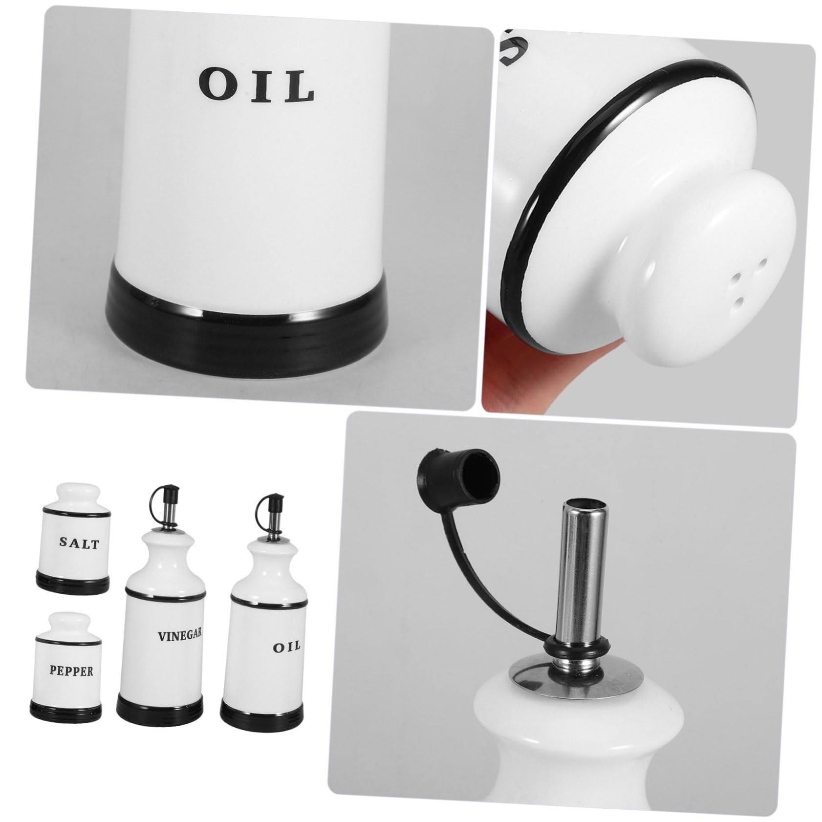 Cabilock 4pezzi Contenitore in per Condimenti per Aceto Olio e Dispensatore Creativo per Spezie per e Ristorante