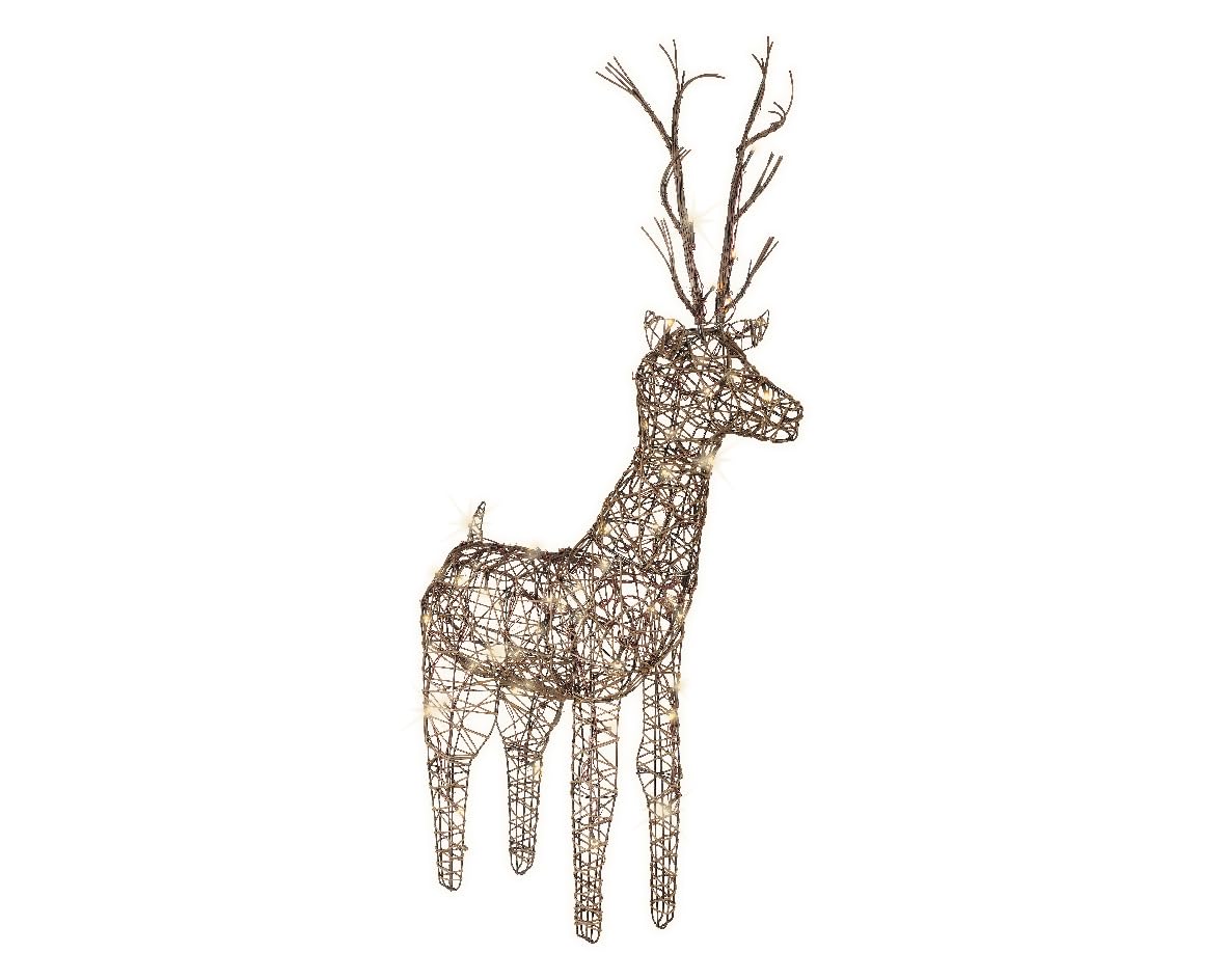 LED Korb-Rentier 60cm außen Kaemingk Weinachten Dekoration Deko xmas