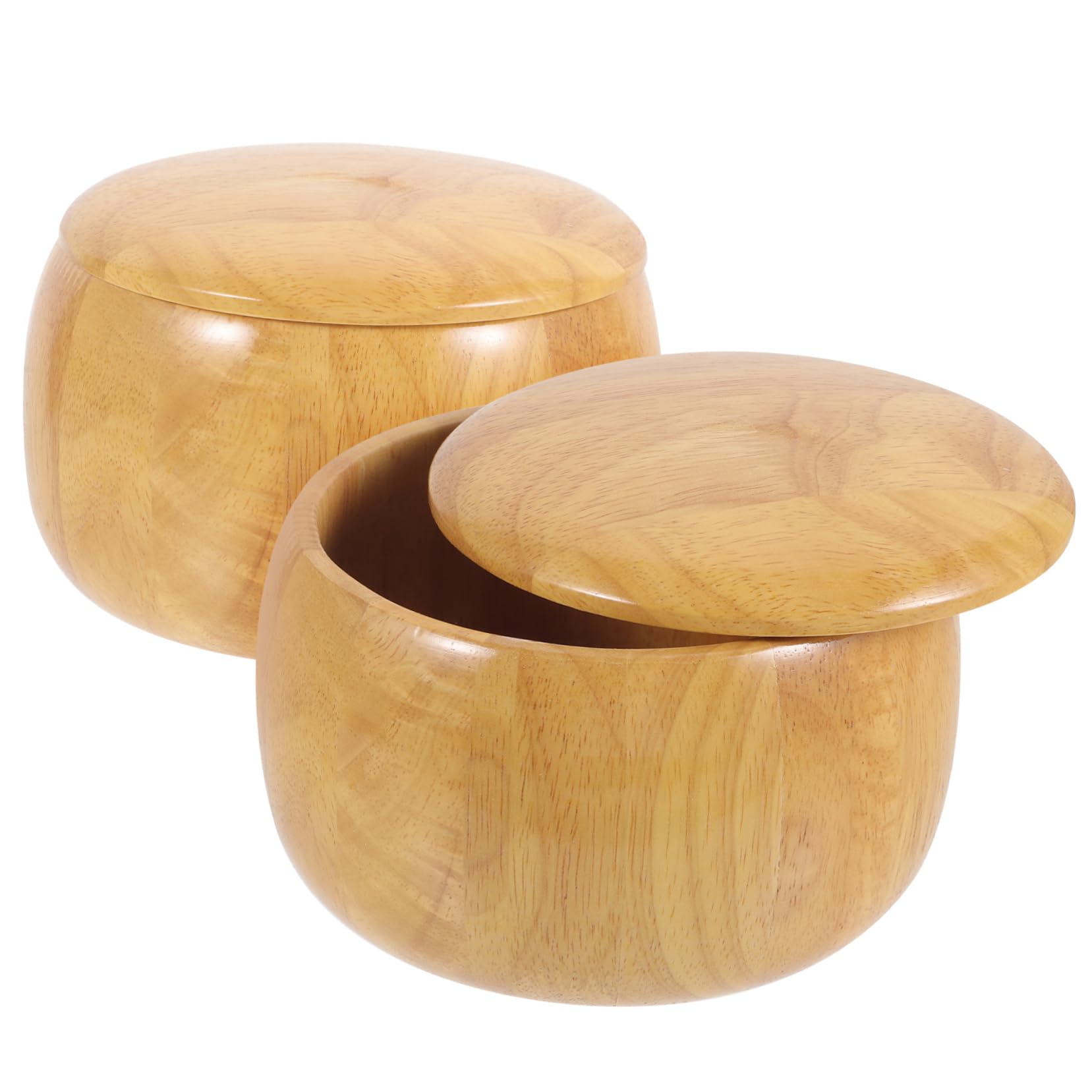 HOOTNEE Solid Jar Chess Pieces Holder for Go Chess Storage Container for Board Game Pieces