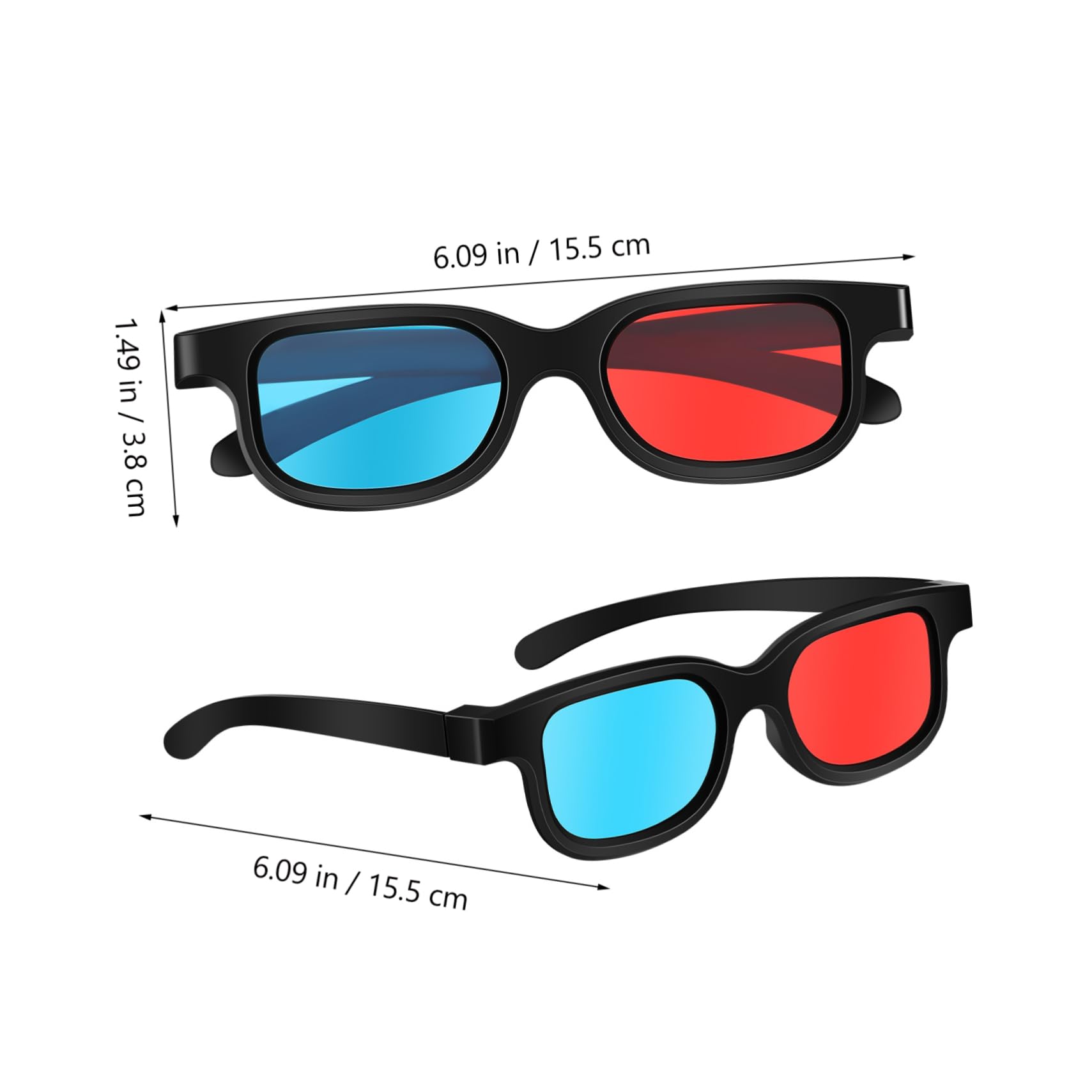DOITOOL Mat 3D Game Glasses 10 Pack Red Lens 3D Glasses for ES and ES and Formats
