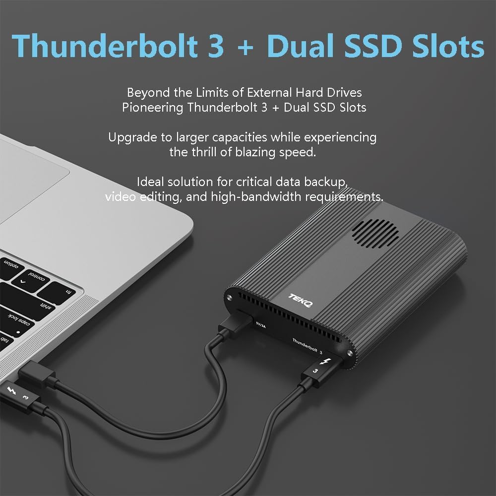 Unità SSD esterna M2 Thunderbolt 3 da 4 TB (2 TB + 2 TB) all'interno