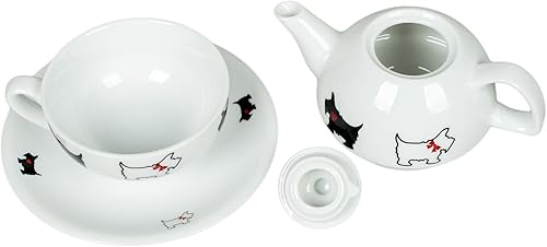 Miniatura 2 de CBE Tetera Scottie Dogs en blanco y negro para uno