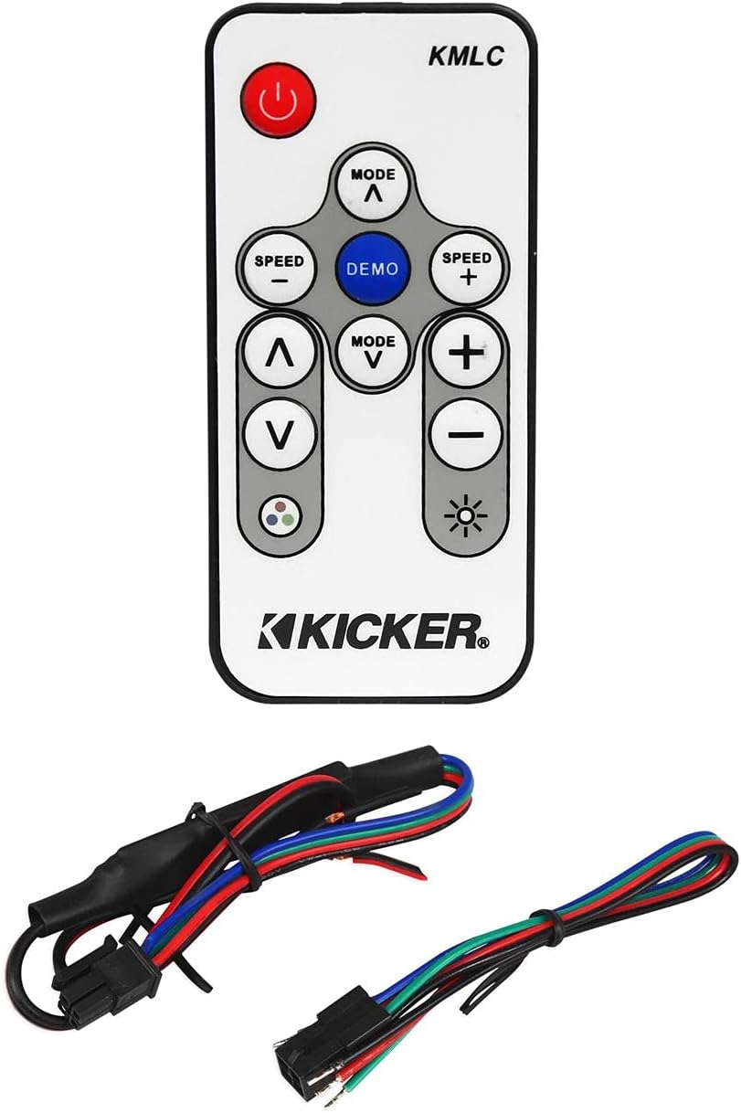 KICKER 45KM102 10" 350w Marine Boat Subwoofer Sub+Charcoal Grille w/LED's+Remote