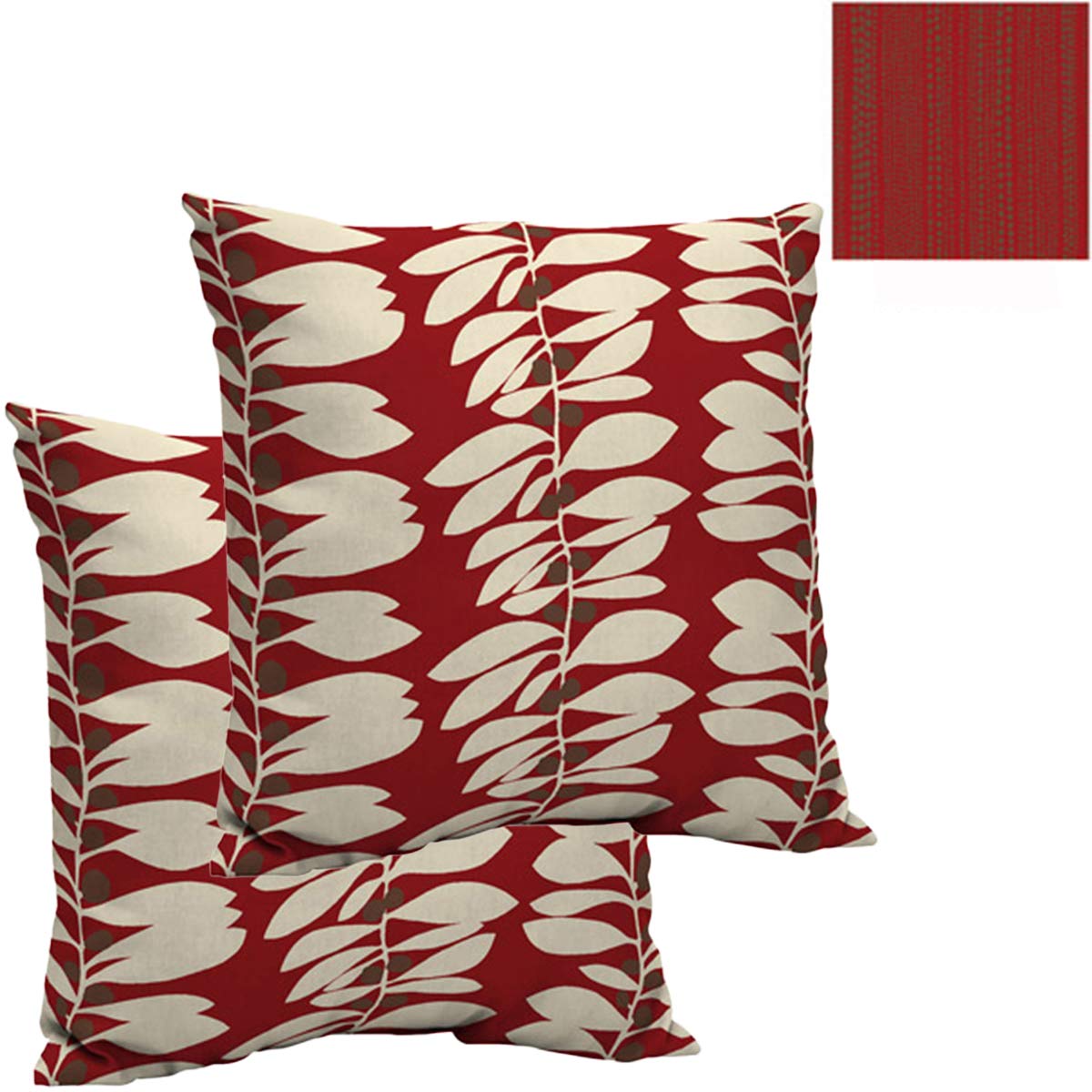 Comfort Classics Inc.Set of 2 Outdoor Patio Pillow Back 20x20x5. Polyester Fabric Rushreed