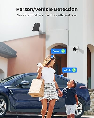 Miniatura 4 de Cámara solar WiFi de seguridad para exteriores 100 sin cables funciona con pilas 1080p conversación de 2 vías visión nocturna detección de