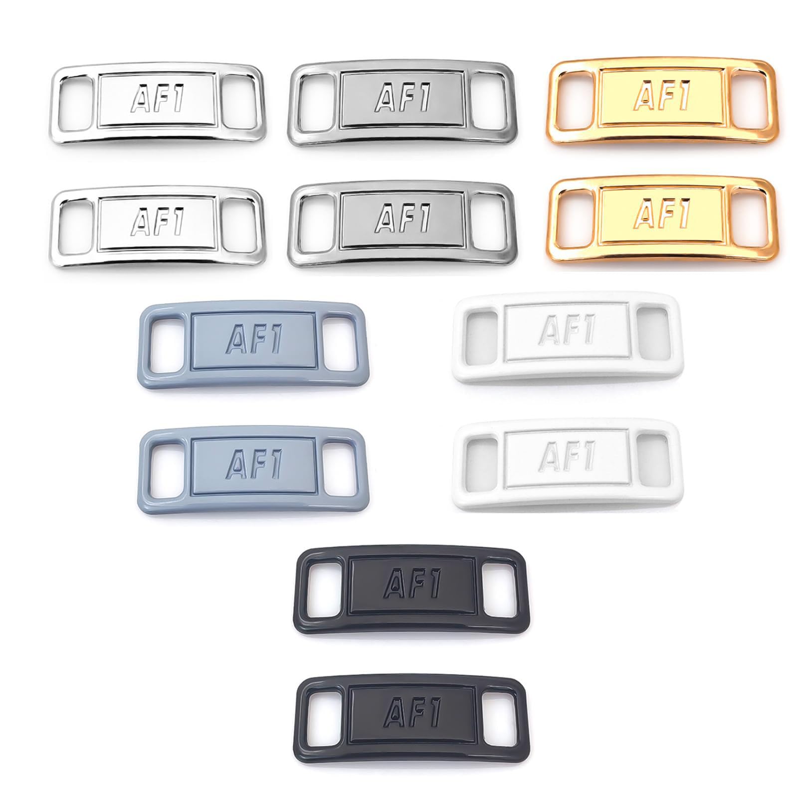 DoukeshAf1 Metal Tag, Elastic Shoelaces Buckle, Buckle Metal Tag, DIY Lace  Decoration Accessories for Children and Adults, Trainers, Casual Shoes