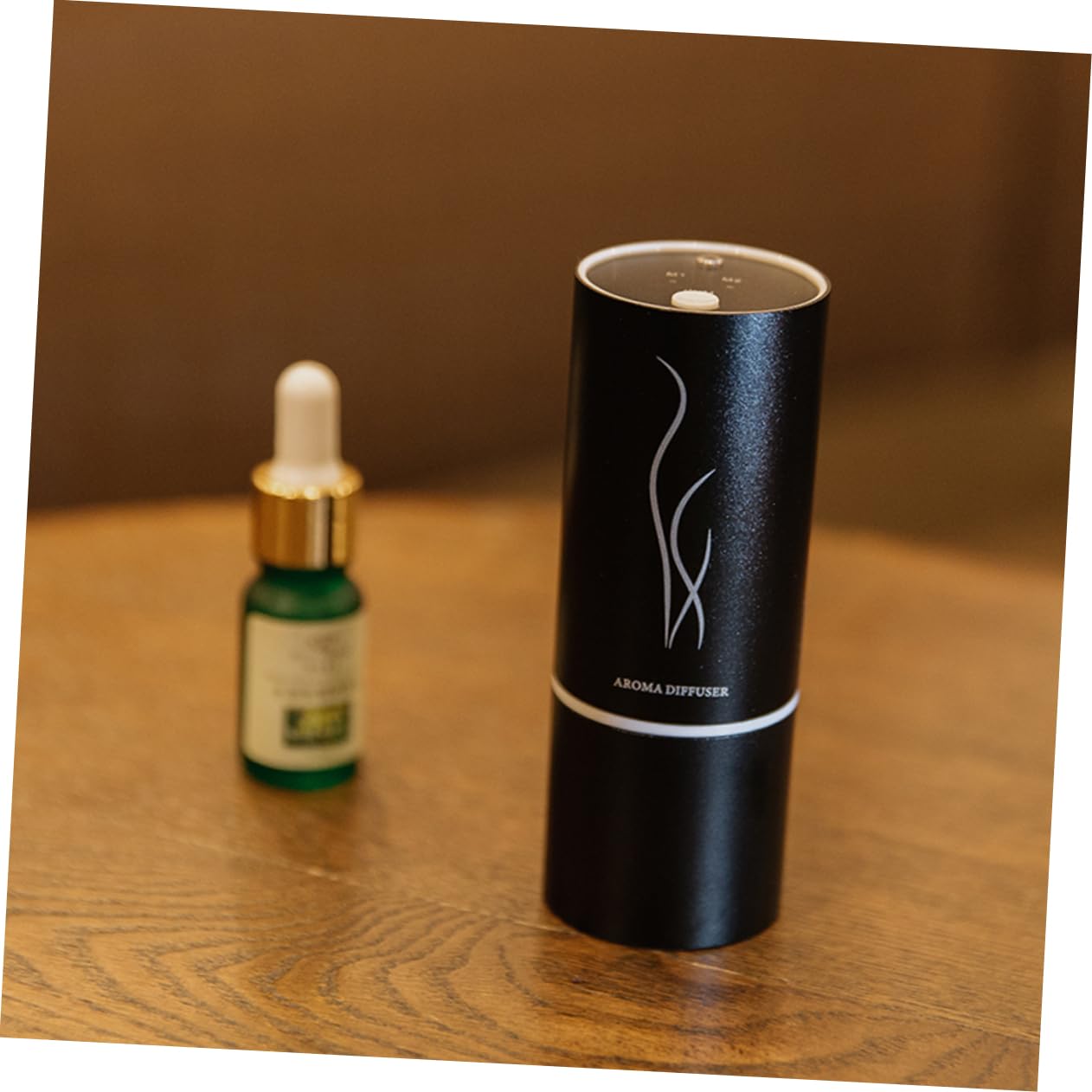 Tragbarer Kleiner USB Aroma Diffusor für Ätherische Öle 20ml Schwarz