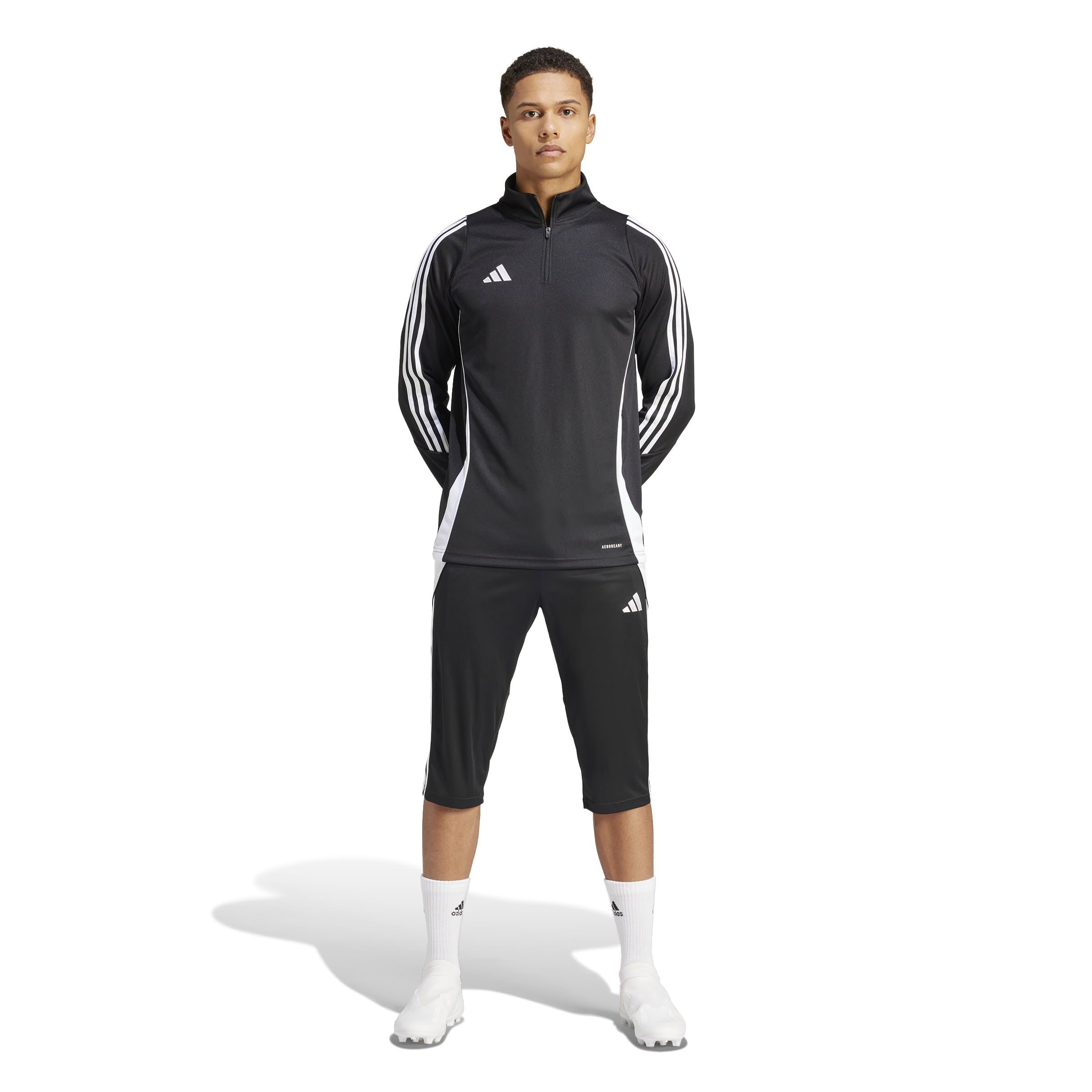 adidas Herren Tiro 24 3/4 Pants Trainingshose, Schwarz/Weiß, X-Groß