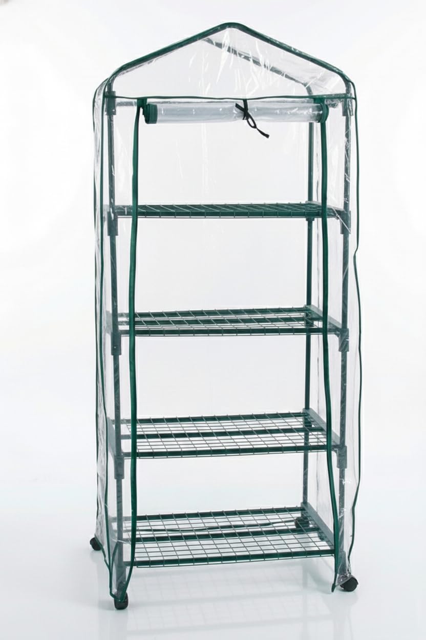 Biotop B2092 - Invernadero Exterior estándar de 4 Bandejas – Compacto y portátil para terrazas y Jardines | 68 x 49 x 156 cm, 4,92 kg