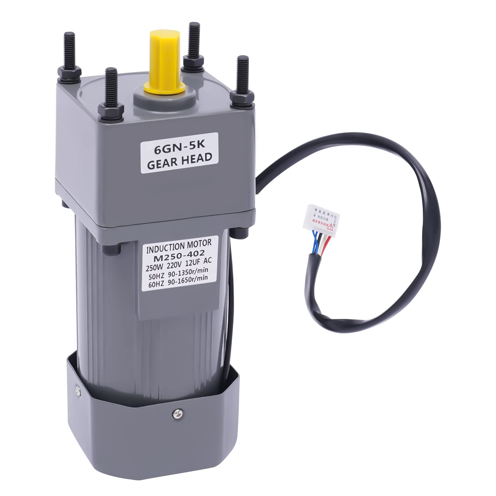 220 V CA, motor de alto par de revoluciones, unidad de engranaje del motor, carcasa de aluminio, ventilador de rodamiento de bolas fuerte, con velocidad variable, regulador ajustable, motor de