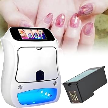 Pro Nail Art Printing Machine - Portable 3D Nail Art Machine with 5" Touchscreen,10s Fast Print & 2400DPI, Customization App,Nail-Art Printer for Home and Salon Use TypeB