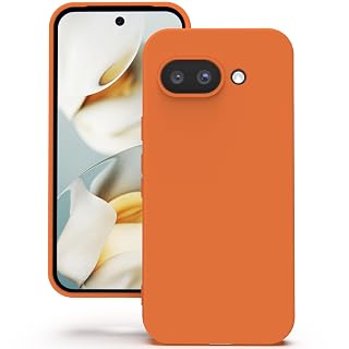 YATWIN Silicone Back Case for Google Pixel 9A, Soft-Touch Phone Back Cover for Google Pixel 9A - Orange