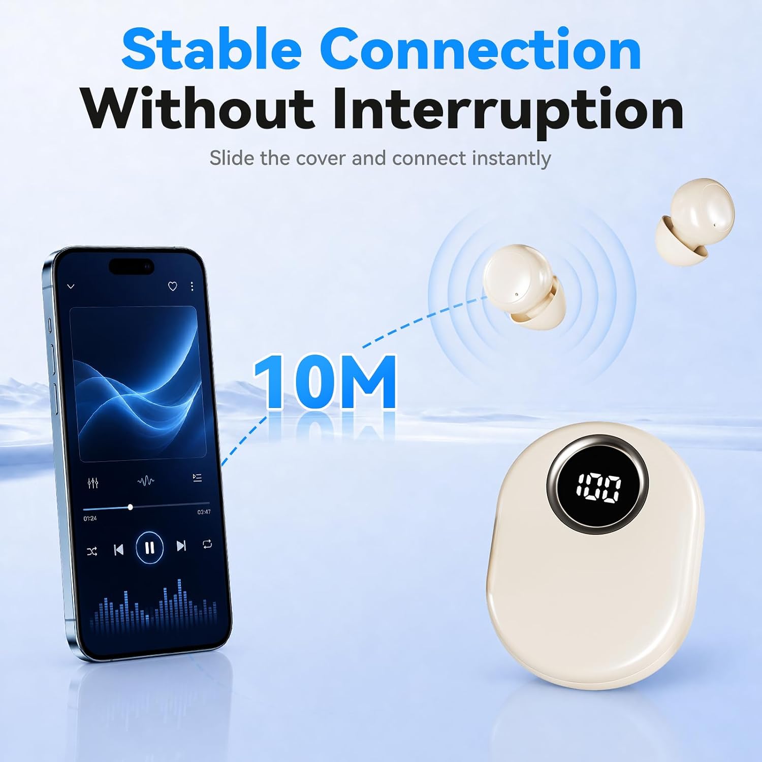 Mini Invisible Earbuds for Small Ears Sleep Music School Supply