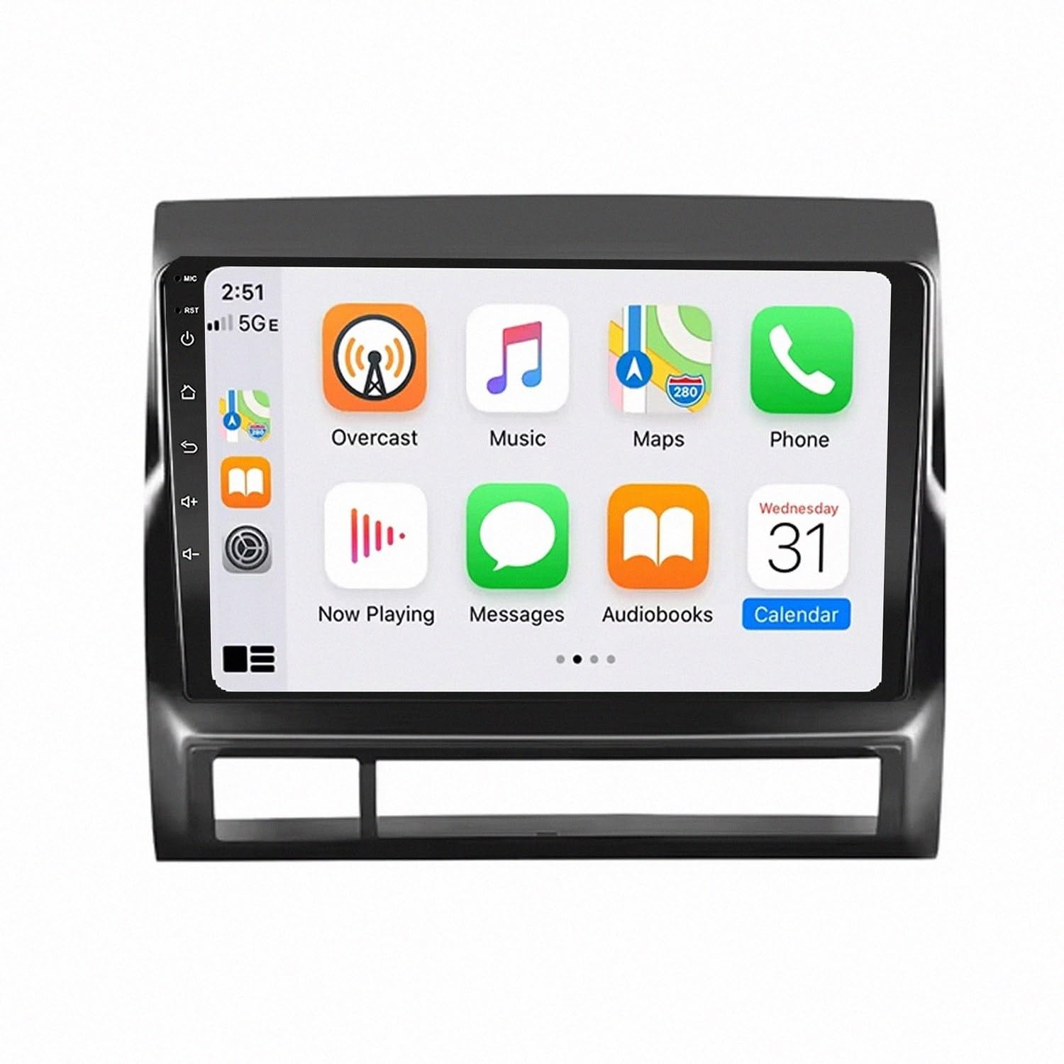 Car Stereo Carplay Radio de Coche para Toyota Tacoma Hilux 2005-2013 Soporta Bluetooth, Control Volante, USB, WiFi, 4G, Mirror-Link, GPS Navegador/Radio FM, 4 Nuclear 4G+64G