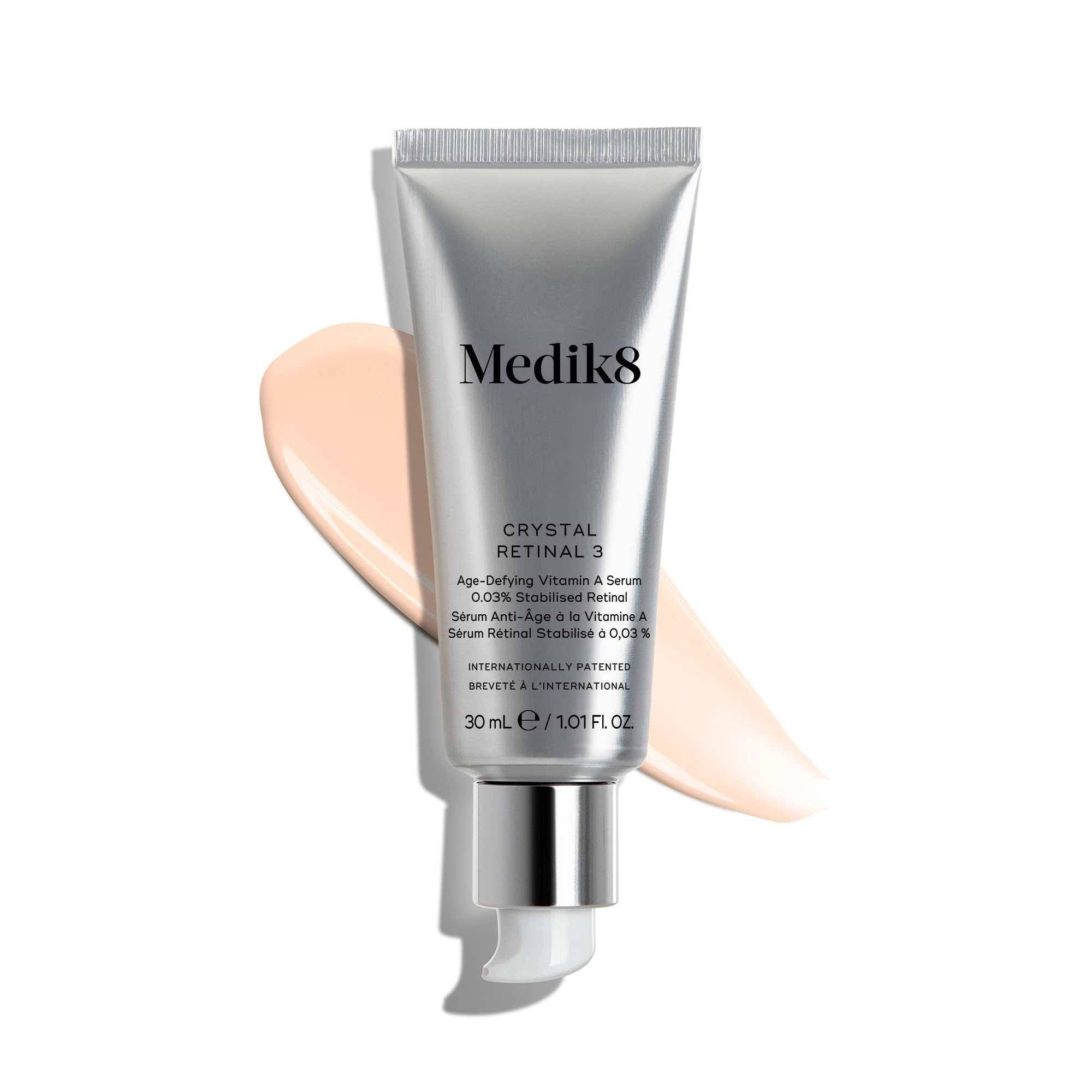 Medik8 Crystal Retinal 3, Anti-Aging-Serum, 0,03% Retinal-Stärke – 30 ml | Retinal-Nachtserum gegen Falten, verbessert Hautfestigkeit, 11-mal schneller als Retinol, für neue Vitamin-A-Anwender