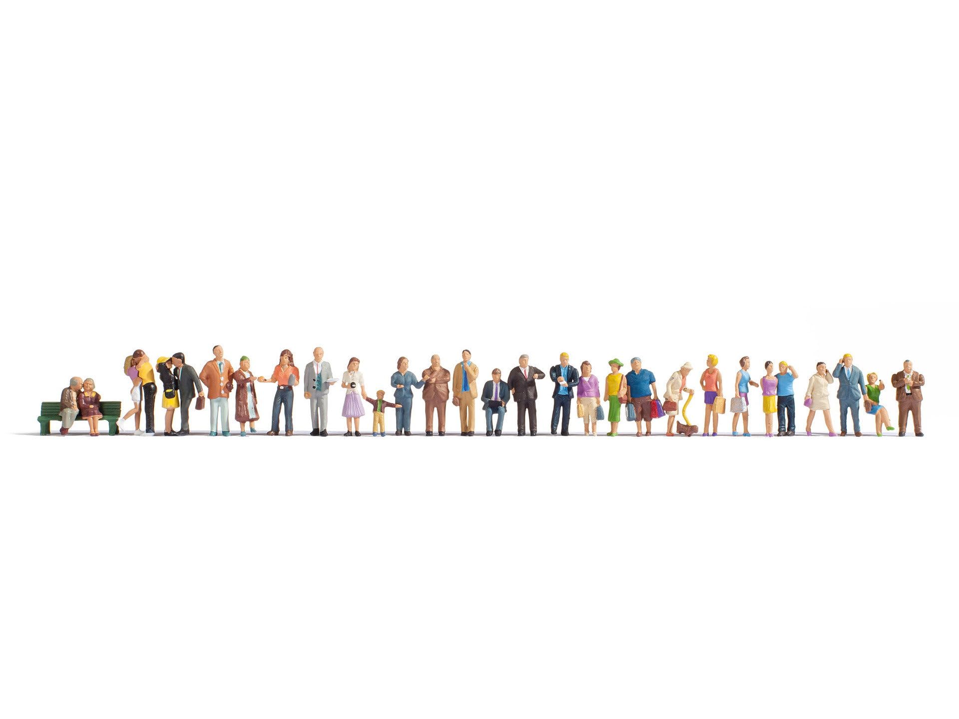 In the City (30) Mega Economy HO/OO Figure Set Noch 16043