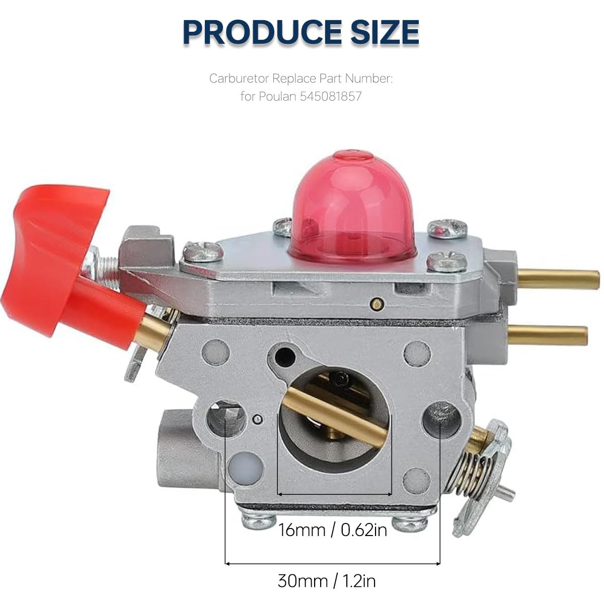 ZAMDOE Carburador C1U-W43A BVM200FE compatible para Craftsman 358794700 358794750 358794751 358794761 GBV345 Soplador de hojas, reemplazo para Poulan 545081857 para ZAMA C1U-W43 C1U-W43B C1U-W43C Carb
