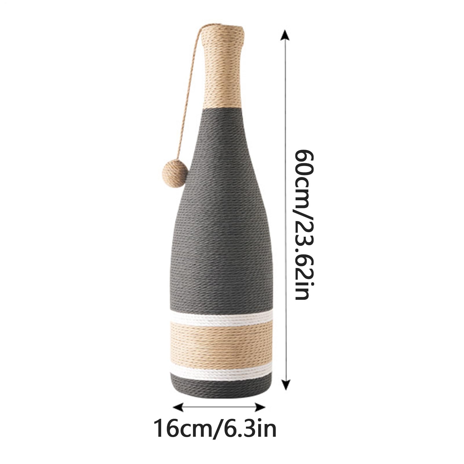 Rascador para Gatos con Bola Botella De Vino Natural Vertical Suministros | Juguetes Estimulantes para Gatos Para Estimulación Mental Juego En Casa Entrenamiento Viaje